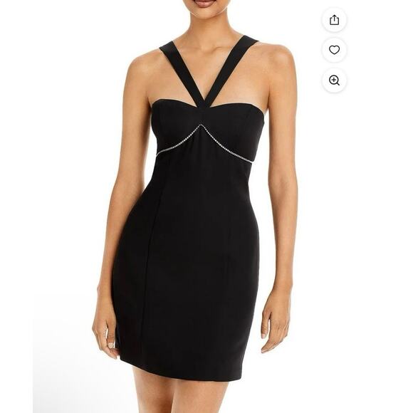 Aqua Womens Rhinestone Mini Cocktail and Party Dress size 4 NWT - Picture 1 of 9